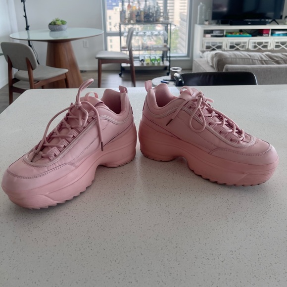 Pink Platform Sneakers Size 10 - Picture 2 of 2